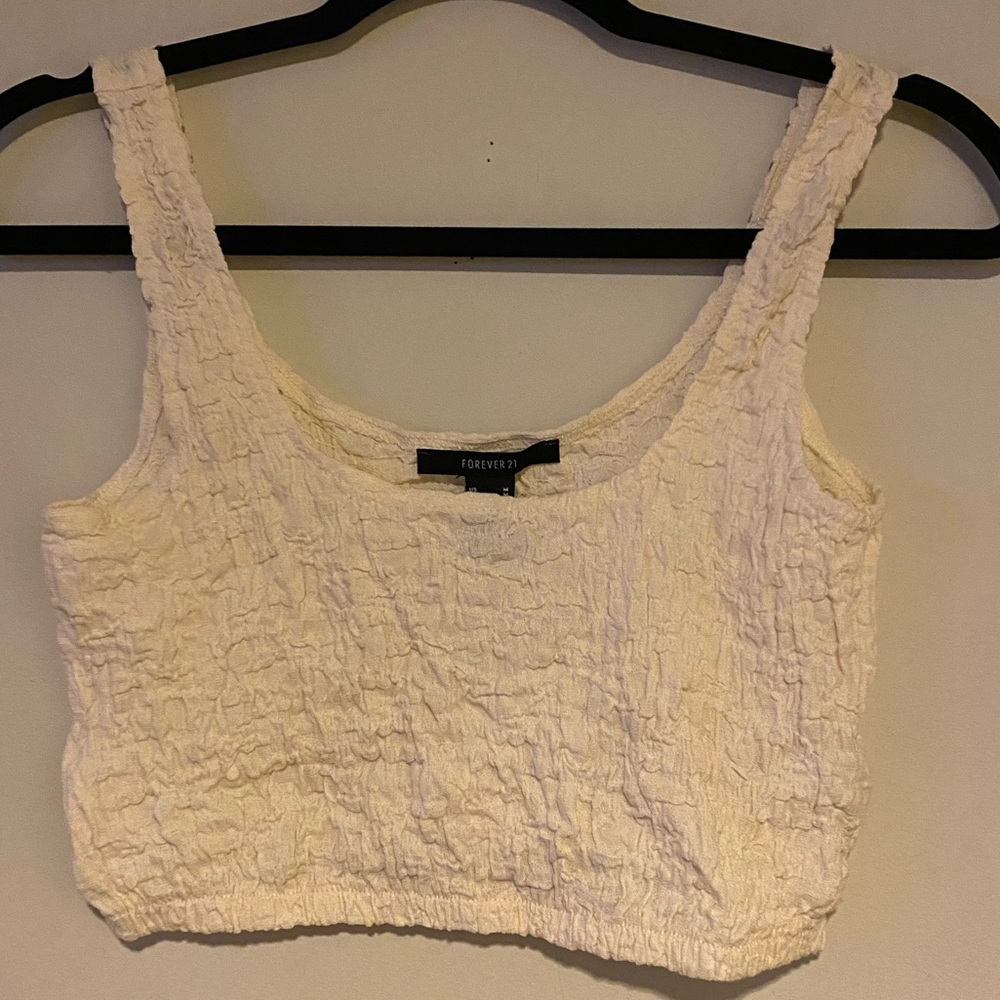 Cream Crop Top